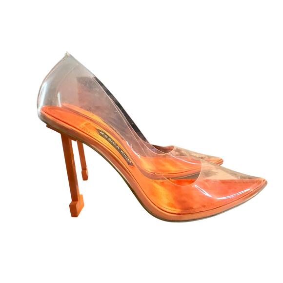 Jessica Rich So Fancy PVC Transparent Stilettos, Orange, EU Size 41, NWT - Picture 1 of 9